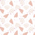 Summer cute seamless seashell patterns